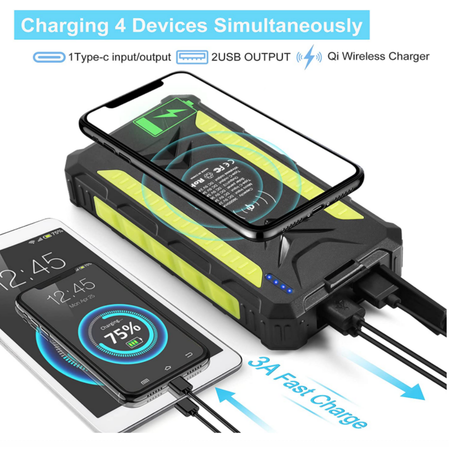 Wireless Charging Power Bank 36,000mAh